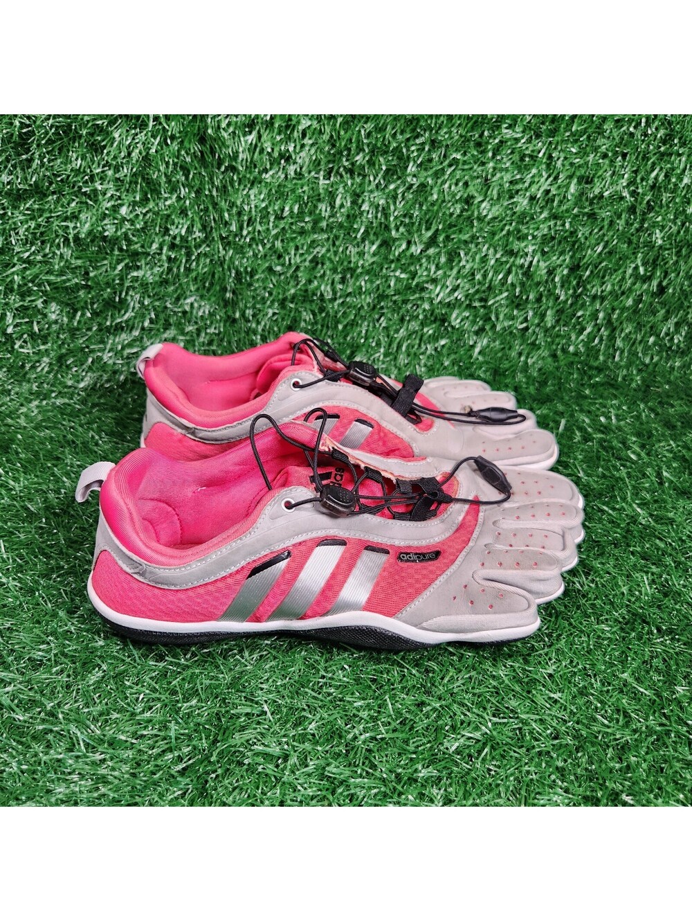 Adidas Adipure Barefoot Trainer Women's 8 Pink Gray Minimalist G23694 FLAW